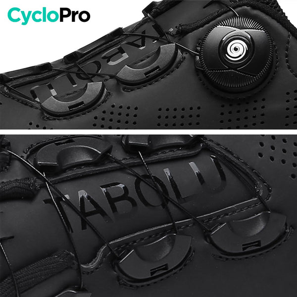 Chaussures Route/VTT Noires - Plate+ Chassures plates vélo CycloPro 