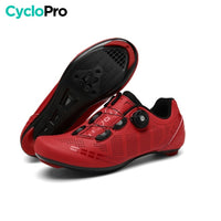 Chaussures vélo de route rouge - Road+ chaussures de route CycloPro 42 