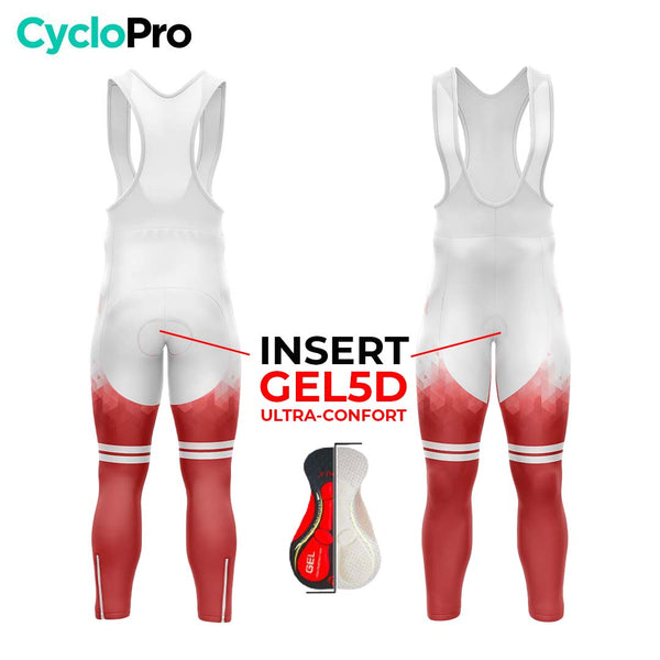 COLLANT CYCLISTE AUTOMNE HOMME ROUGE - CRISTAL+ cuissard long homme GT-Cycle Outdoor Store 