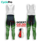 COLLANT CYCLISTE AUTOMNE HOMME VERT - SNOW+ cuissard long homme GT-Cycle Outdoor Store 