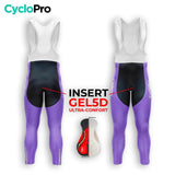 COLLANT CYCLISTE AUTOMNE HOMME VIOLET - SPEED+ cuissard long homme GT-Cycle Outdoor Store 