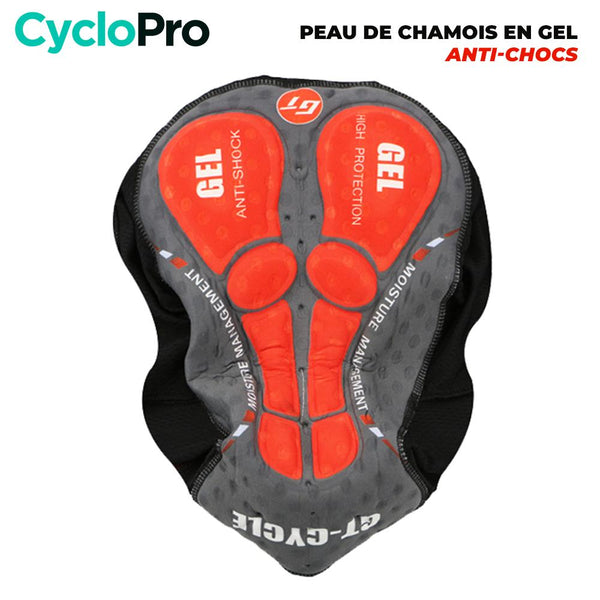 COLLANT CYCLISTE HIVER HOMME ROUGE - CRISTAL+ cuissard long homme GT-Cycle Outdoor Store 