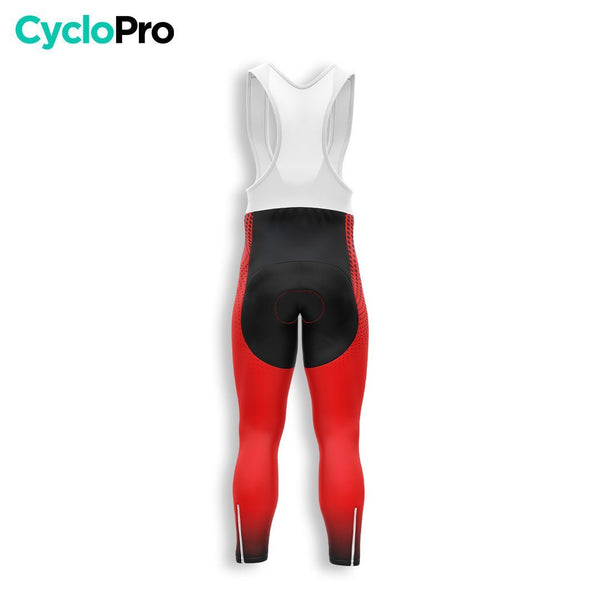 COLLANT CYCLISTE HIVER HOMME / ROUGE - DIMENSION+ - DESTOCKAGE cuissard long homme CYCLO PRO 