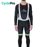 COLLANT CYCLISTE VERT ÉVASION+ - HIVER collant thermique homme GT-Cycle Outdoor Store XS Avec Bretelles 