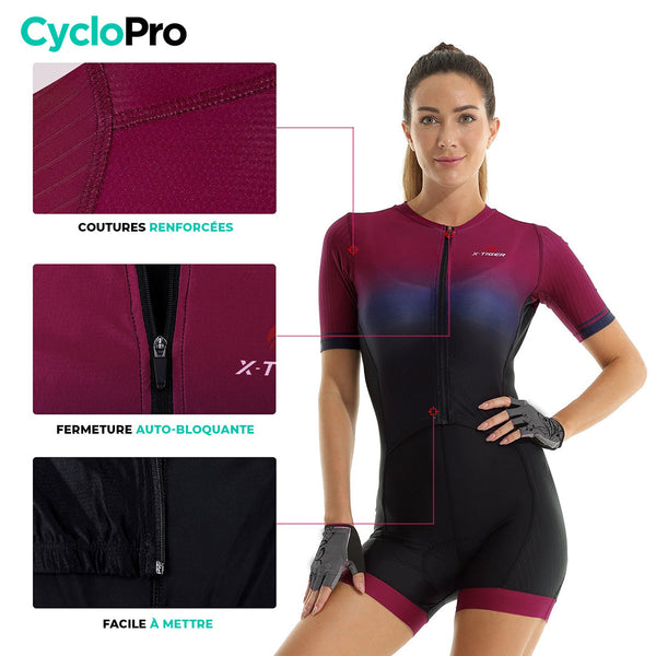 Combinaison Cyclisme / VTT pour Femme - Elegance+ CycloPro 