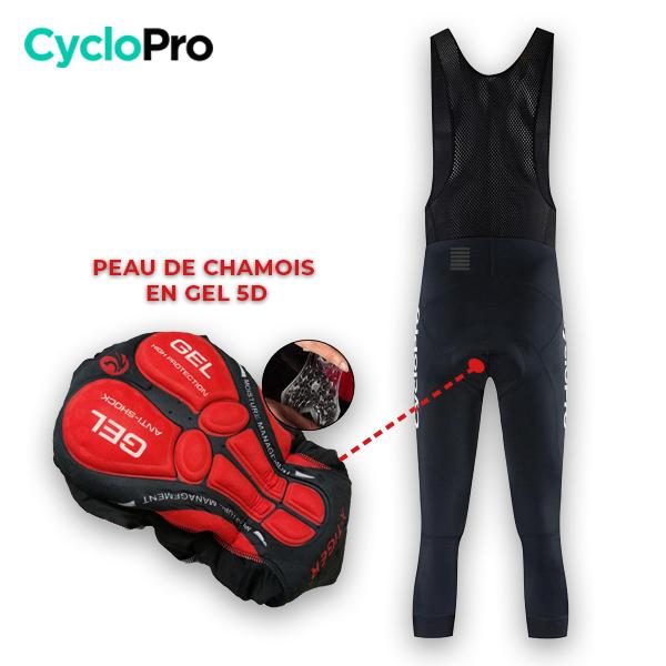Corsaire Mi-saison - Confort+ Cuissard avec bretelles cyclisme CycloPro 