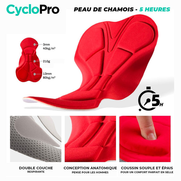 Corsaire mi-saison Homme - Technical+ cuissard cyclisme homme CycloPro 