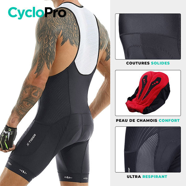 Cuissard Cyclisme et VTT - Reflect+ - DESTOCKAGE Cuissard court homme CycloPro 