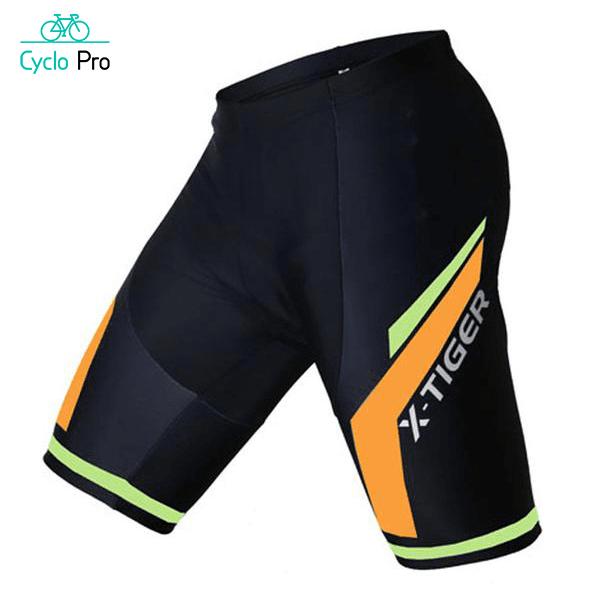 Cuissard pour VTT / Cyclisme - Confort+ - DESTOCKAGE Cyclo Pro Orange - Sans bretelles XS 