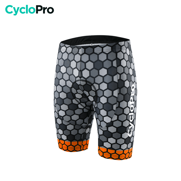 Cuissard Rouge pour VTT et Cyclisme - Atmosphère+ - DESTOCKAGE Cuissard court pour homme Cyclo Pro Gris et orange Sans S