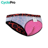 CULOTTE LEOPARD ROUGE VTT/CYCLISME ABSOR+ - FEMME Culotte absorbe chocs I*Love*Cycling Store M 