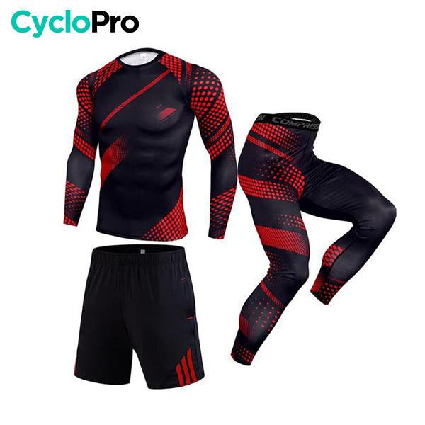 Ensemble running complet - Perform+ Ensemble running GT-Cycle Outdoor Store Ensemble rouge/noir S 