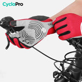 Gants vélo d'automne Rouge - Skin+ gants vélo CycloPro 