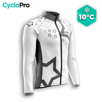 MAILLOT LONG DE CYCLISME AUTOMNE BLANC - STAR+ maillot cyclisme automne GT-Cycle Outdoor Store S 