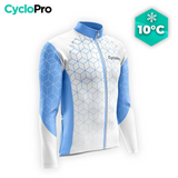 MAILLOT LONG DE CYCLISME AUTONOMNE BLEU - CUBIC+ maillot automne cyclisme GT-Cycle Outdoor Store S 