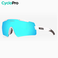 Lunettes polarisées Blanches pour cyclisme - Minimalist+ Lunettes cyclisme CycloPro 