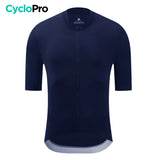 Maillot Cyclisme - Aerofit+ - DESTOCKAGE Maillot Cyclisme homme CycloPro Bleu Marine XS 