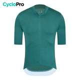 Maillot Cyclisme - Aerofit+ - DESTOCKAGE Maillot Cyclisme homme CycloPro Vert bouteille XS 