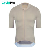 Maillot Cyclisme - Aerofit+ Maillot Cyclisme homme CycloPro Beige XXXL 