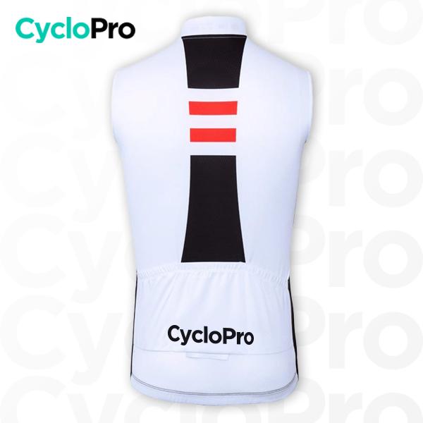 Maillot Cyclisme sans manches Noir et Blanc - Performance maillot cyclisme sans manches GT-Cycle Outdoor Store 