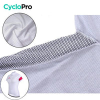 MAILLOT DE CYCLISME BLANC - ÉLÉGANCE+ - DESTOCKAGE Tenue de cyclisme été CycloPro 