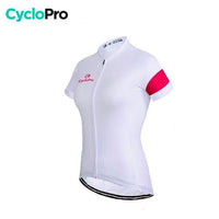 MAILLOT DE CYCLISME BLANC - ÉLÉGANCE+ - DESTOCKAGE Tenue de cyclisme été CycloPro XS 
