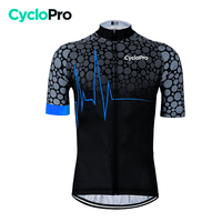 Maillot de cyclisme Bleu - Pulsation+ - DESTOCKAGE Maillot court cyclisme Cyclo Pro Bleu S 