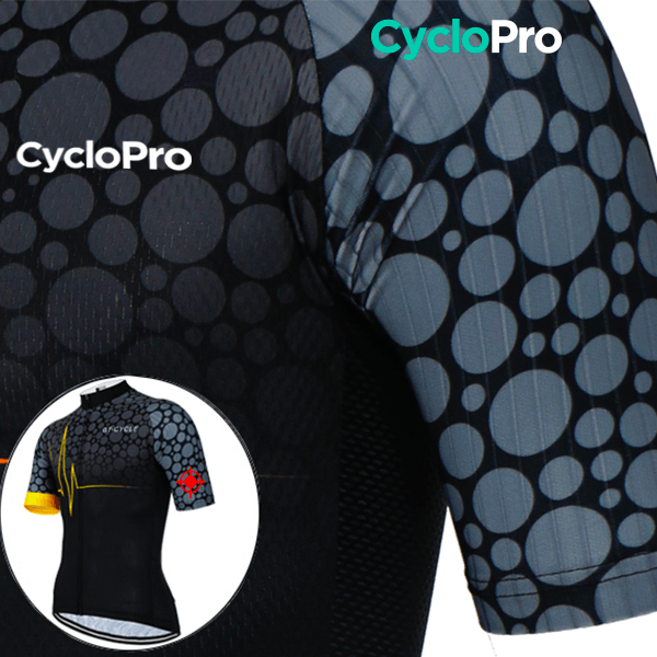 Maillot de cyclisme Jaune - Pulsation+ Maillot court cyclisme GT-Cycle Outdoor Store 