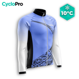 MAILLOT LONG DE CYCLISME AUTOMNE BLEU - TRACE+ Maillot cyclisme automne CycloPro S 