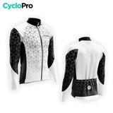 MAILLOT LONG DE CYCLISME AUTOMNE NOIR - CUBIC+ maillot automne cyclisme GT-Cycle Outdoor Store 