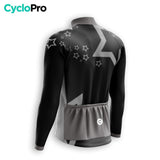 MAILLOT LONG DE CYCLISME AUTOMNE NOIR - STAR+ maillot cyclisme automne GT-Cycle Outdoor Store 