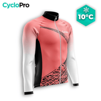 MAILLOT LONG DE CYCLISME AUTOMNE ROUGE - TRACE+ maillot cyclisme automne GT-Cycle Outdoor Store S 