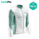 MAILLOT LONG DE CYCLISME AUTOMNE VERT - CUBIC+ maillot automne cyclisme GT-Cycle Outdoor Store S 