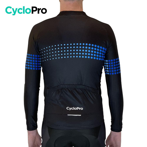 MAILLOT LONG DE CYCLISME BLEU - HIVER - LIBERTY+ Maillot thermique homme GT-Cycle Outdoor Store 