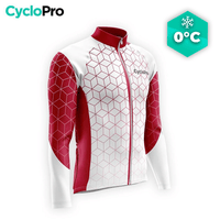 MAILLOT LONG DE CYCLISME HIVER GRENAT - CUBIC+ Maillot thermique homme GT-Cycle Outdoor Store S 