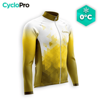 MAILLOT LONG DE CYCLISME HIVER JAUNE - CRISTAL+ Maillot thermique homme GT-Cycle Outdoor Store S 