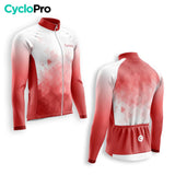 MAILLOT LONG DE CYCLISME HIVER ROUGE - CRISTAL+ Maillot thermique homme GT-Cycle Outdoor Store 
