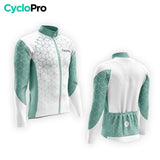 MAILLOT LONG DE CYCLISME HIVER VERT - CUBIC+ Maillot thermique homme GT-Cycle Outdoor Store 
