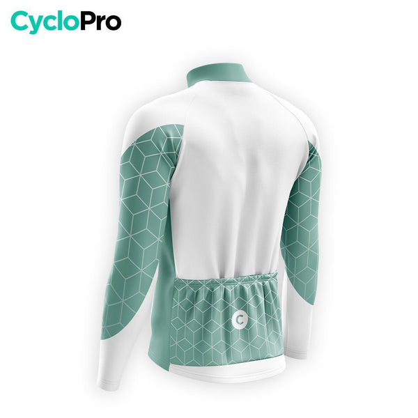 MAILLOT LONG DE CYCLISME HIVER VERT - CUBIC+ Maillot thermique homme GT-Cycle Outdoor Store 