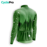MAILLOT LONG DE CYCLISME HIVER VERT - SNOW+ Maillot thermique homme GT-Cycle Outdoor Store 