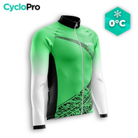 MAILLOT LONG DE CYCLISME HIVER VERT - TRACE+ Maillot thermique homme GT-Cycle Outdoor Store S 