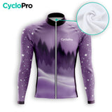 MAILLOT LONG DE CYCLISME HIVER VIOLET - SNOW+ Maillot thermique homme GT-Cycle Outdoor Store 