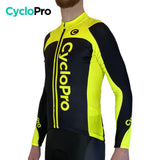 MAILLOT LONG DE CYCLISME JAUNE FLUO - HIVER - FLASH+ Maillot thermique homme GT-Cycle Outdoor Store 