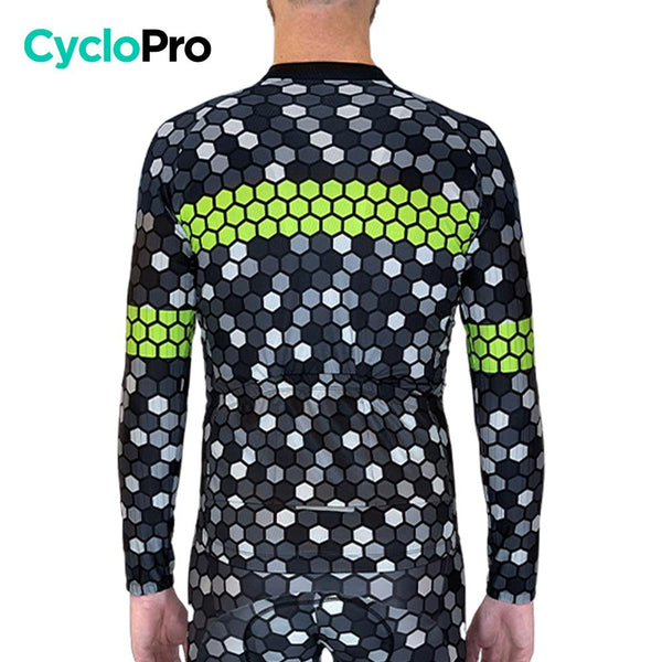 MAILLOT LONG DE CYCLISME JAUNE - HIVER - ATMOSPHERE+ Maillot thermique homme GT-Cycle Outdoor Store 