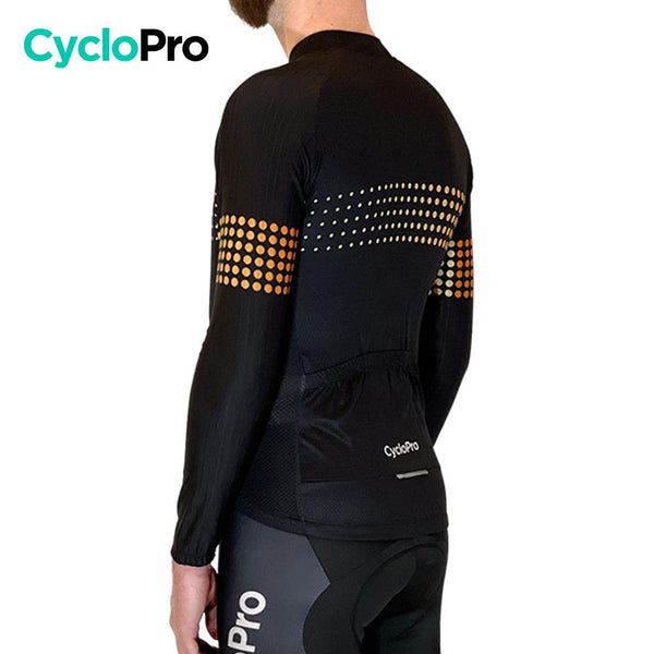 MAILLOT LONG DE CYCLISME ORANGE - HIVER - LIBERTY+ Maillot thermique homme GT-Cycle Outdoor Store 
