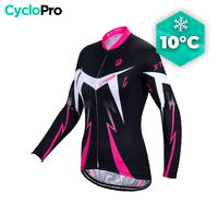 MAILLOT LONG DE CYCLISME ROSE - AUTOMNE - CONFORT+ - DESTOCKAGE maillot manches longues pour femme GT-Cycle Outdoor Store XS 