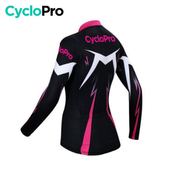 MAILLOT LONG DE CYCLISME ROSE - HIVER - CONFORT+ maillot thermique femme GT-Cycle Outdoor Store 