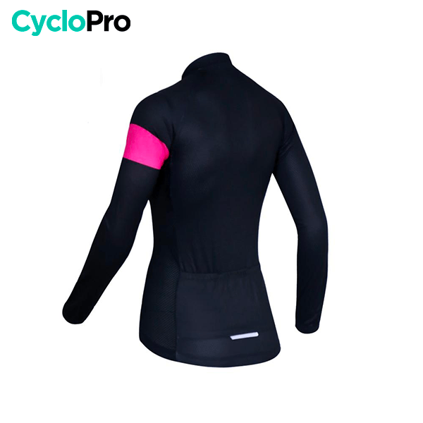 MAILLOT LONG DE CYCLISME ROSE - HIVER - ÉLÉGANCE+ maillot thermique femme GT-Cycle Outdoor Store 