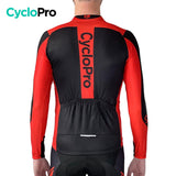 MAILLOT LONG DE CYCLISME ROUGE - HIVER - FLASH+ Maillot thermique homme GT-Cycle Outdoor Store 