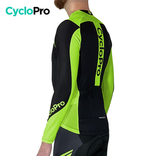 MAILLOT LONG DE CYCLISME VERT - HIVER - FLASH+ Maillot thermique homme GT-Cycle Outdoor Store 